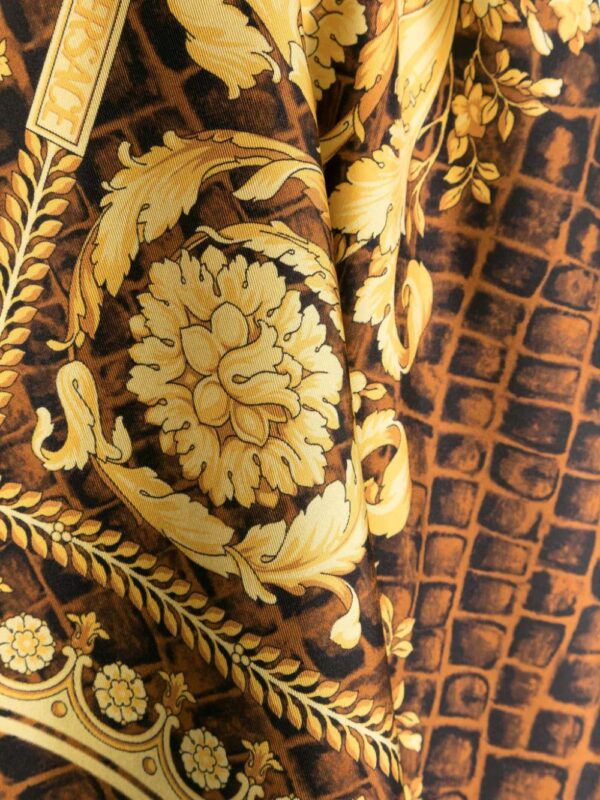 Versace  Baroccodile-print silk triangle scarf - Image 2