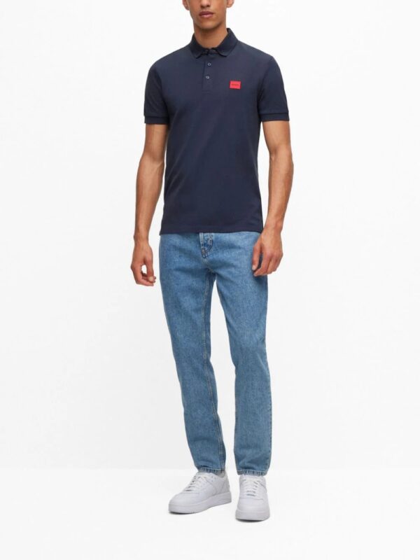 HUGO  logo-patch cotton piqué polo shirt - Image 2