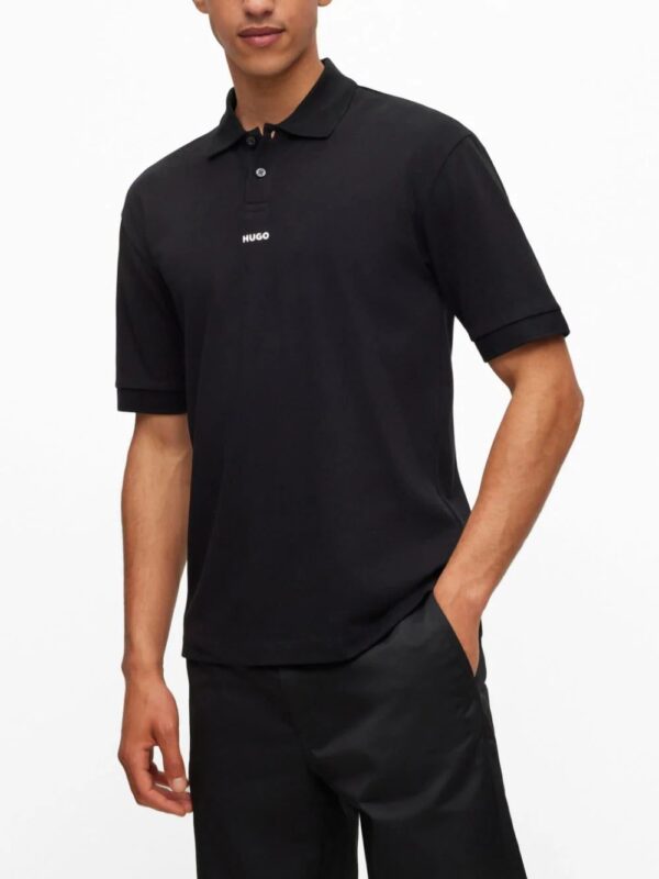 HUGO  logo-print cotton polo shirt - Image 3