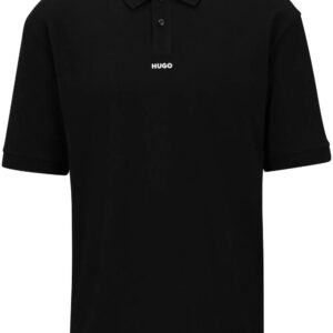 HUGO  logo-print cotton polo shirt