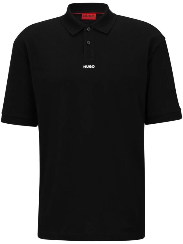 HUGO  logo-print cotton polo shirt