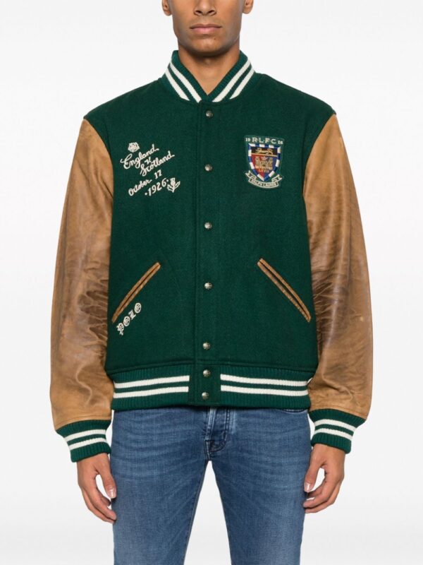 Polo Ralph Lauren  Varsity-Inspired leather-sleeve jacket - Image 3