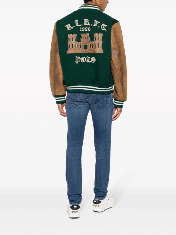 Polo Ralph Lauren  Varsity-Inspired leather-sleeve jacket - Image 2