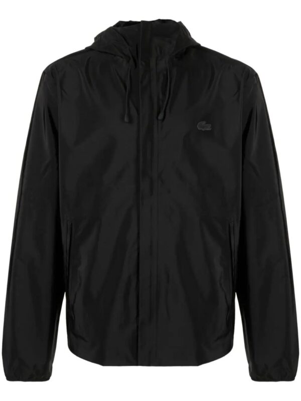 Lacoste  logo-patch waterproof hooded jacket
