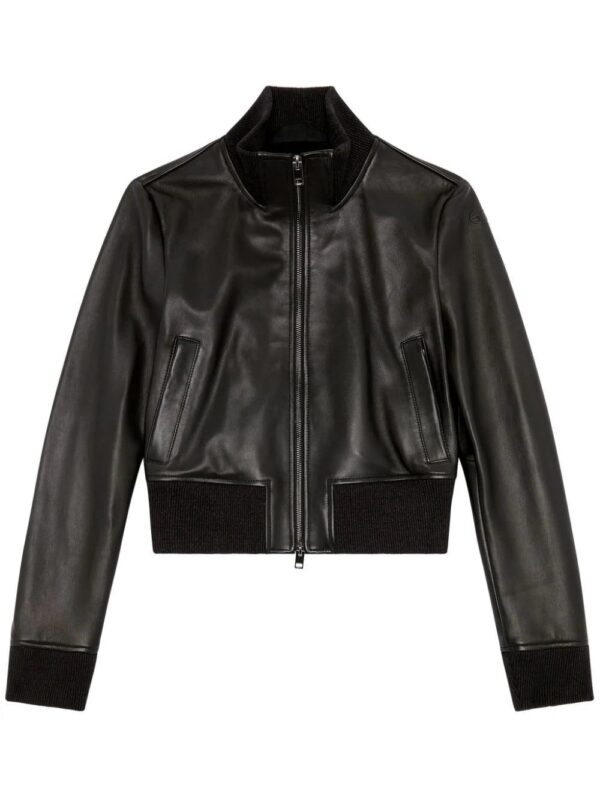 Diesel  L-Hung logo-embossed leather jacket