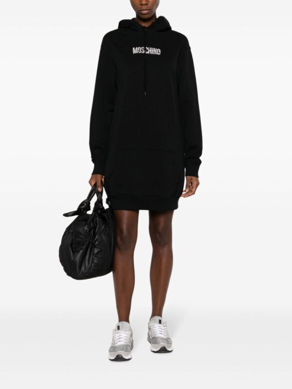 Moschino logo-embellished hoodie dress - Image 4