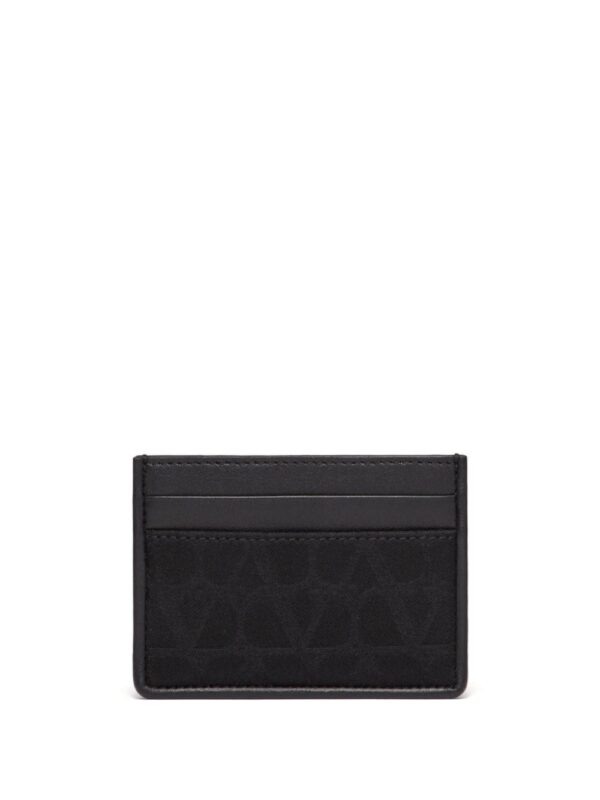 Valentino Garavani Toile Iconographe leather cardholder