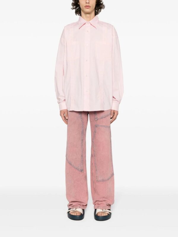 Acne Studios  tape-detail classic-collar shirt - Image 2