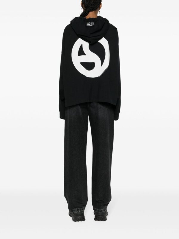 Acne Studios graphic-print cotton hoodie - Image 3