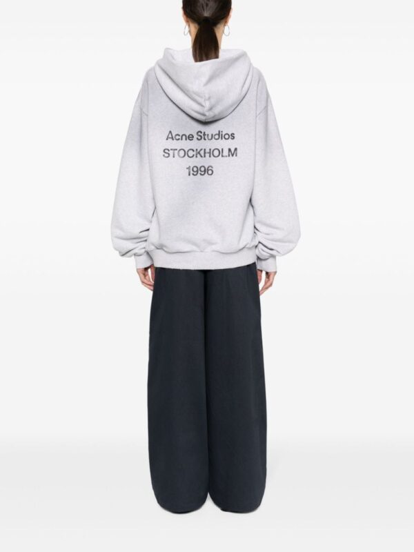 Acne Studios logo-print cotton-blend hoodie - Image 3