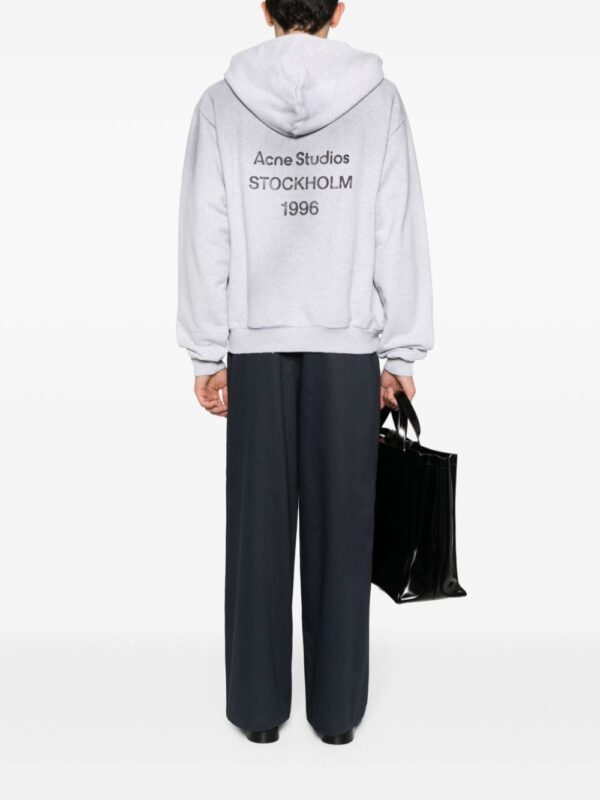 Acne Studios logo-print cotton-blend hoodie - Image 2