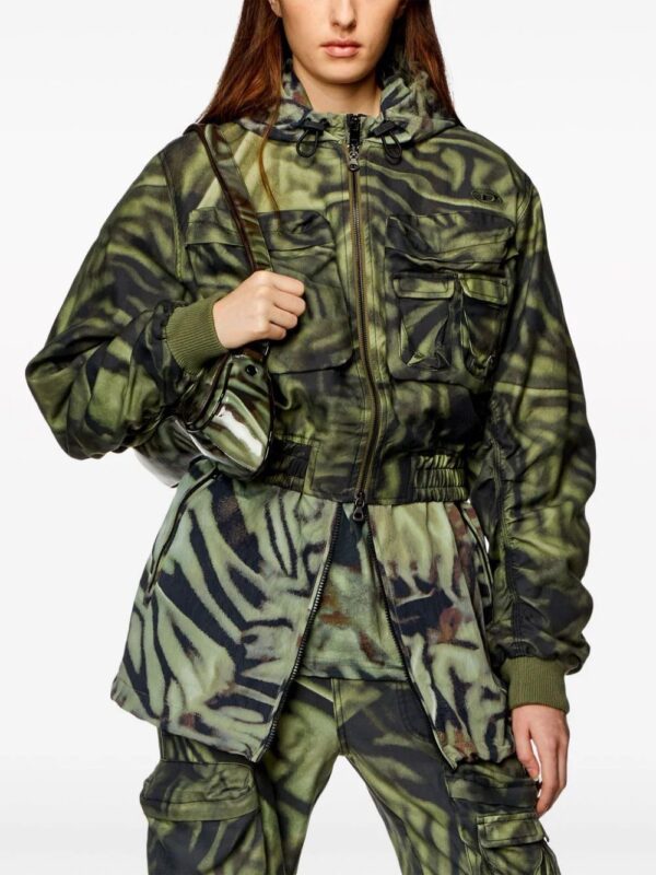 Diesel  G-Khlow zebra-print bomber jacket - Image 3