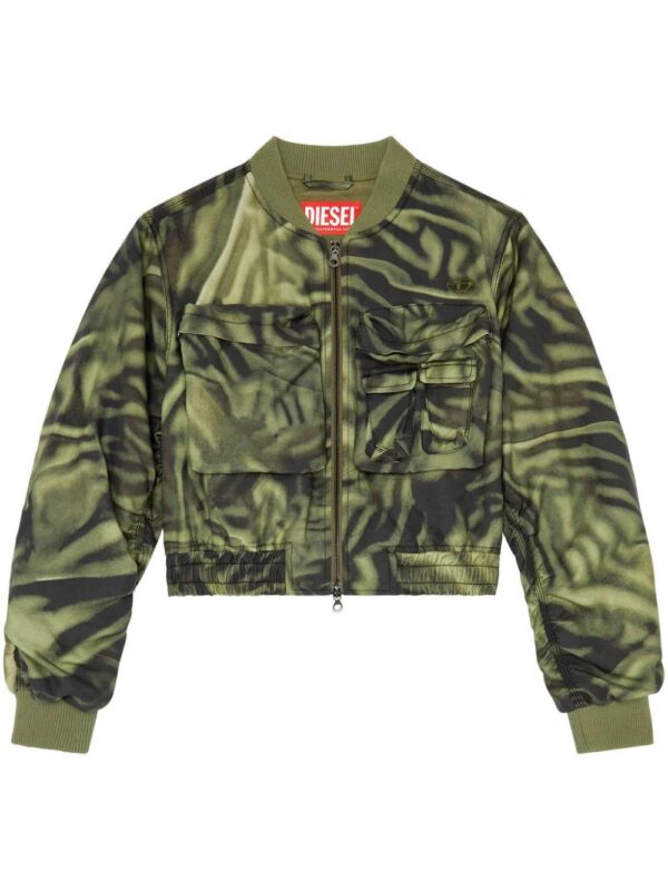 Diesel  G-Khlow zebra-print bomber jacket