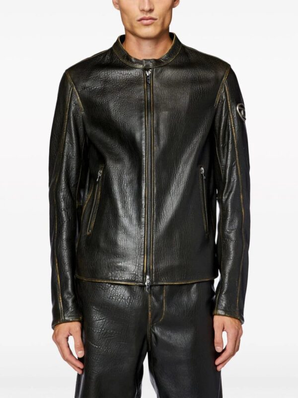 Diesel  L-Cobbe leather jacket - Image 3