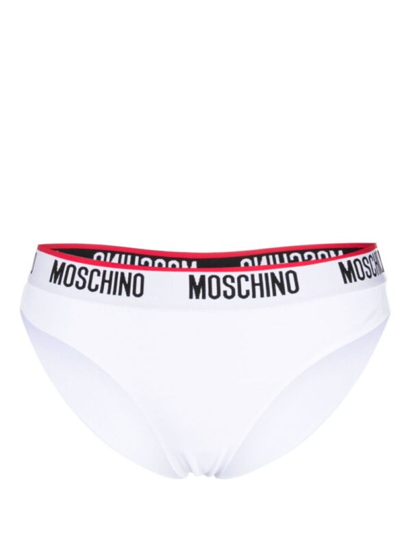Moschino  logo-waistband cotton-blend bikini briefs (pack of two) - Image 2