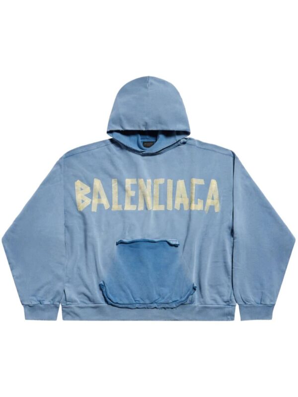 Balenciaga  logo-print cotton hoodie