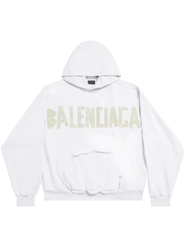 Balenciaga  logo-print cotton hoodie