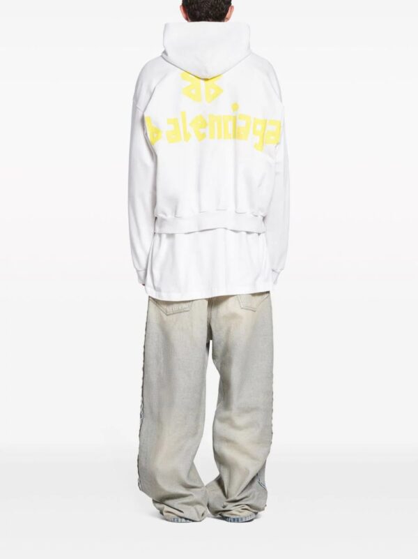 Balenciaga  logo-print cotton hoodie - Image 4