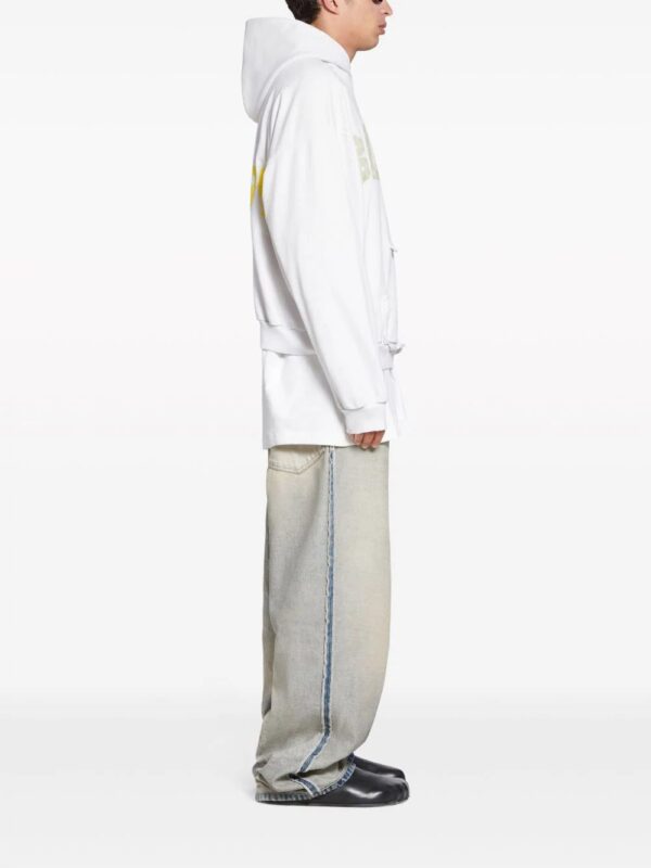 Balenciaga  logo-print cotton hoodie - Image 2
