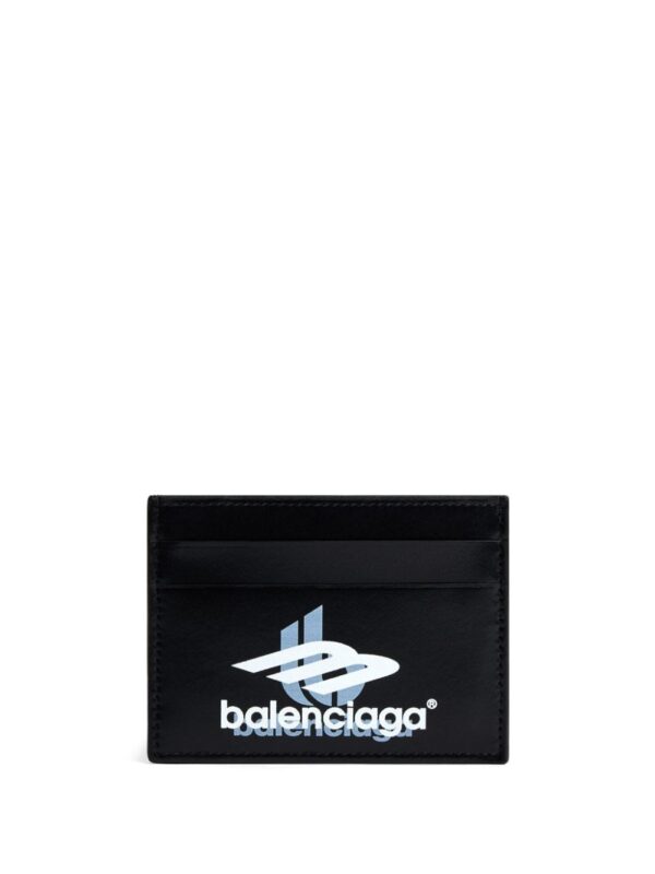 Balenciaga logo-print leather cardholder
