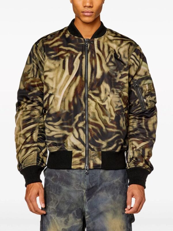 Diesel  J-Dublee abstract-print bomber jacket - Image 3