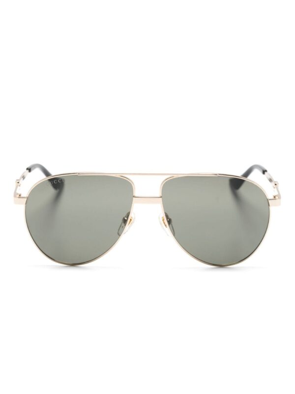 Gucci Eyewear Web-detail pilot-frame sunglasses