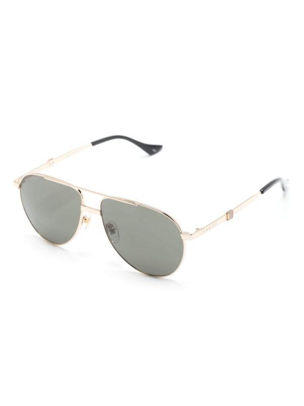 Gucci Eyewear Web-detail pilot-frame sunglasses - Image 2