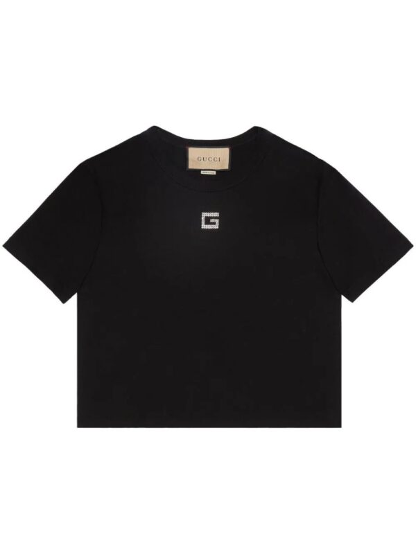 Gucci  Square G crystal-embellished T-shirt