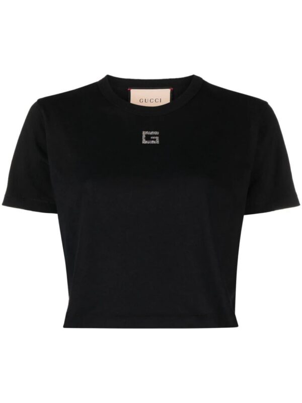 Gucci  Square G crystal-embellished T-shirt