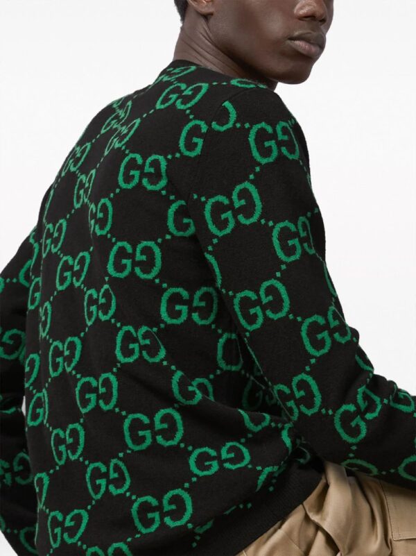 Gucci  GG Damier-jacquard wool jumper - Image 3