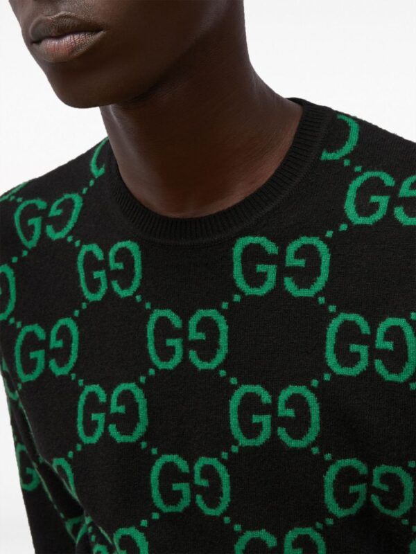 Gucci  GG Damier-jacquard wool jumper - Image 2