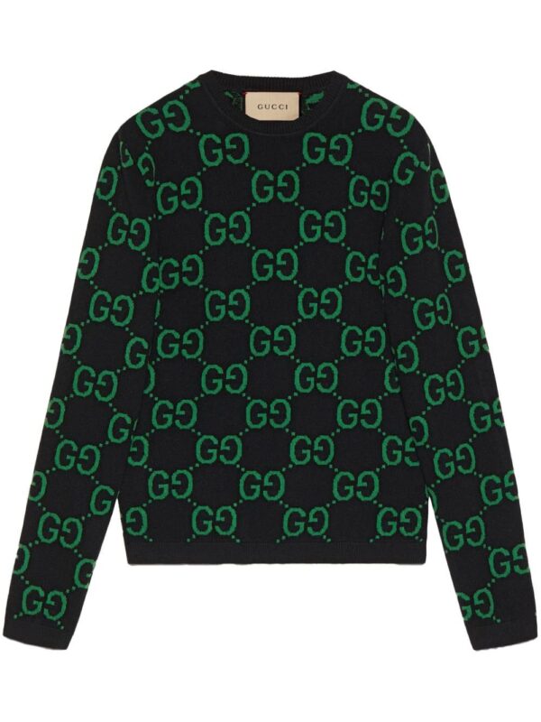 Gucci  GG Damier-jacquard wool jumper