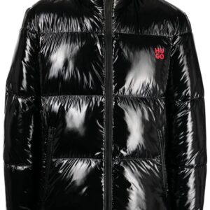 HUGO  logo-print padded jacket