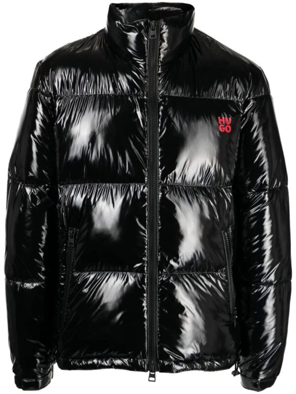 HUGO  logo-print padded jacket