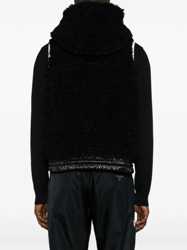 Moncler Grenoble  logo-patch hooded shearling gilet - Image 4