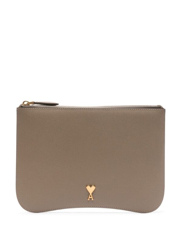 AMI Paris Paris Paris leather pouch