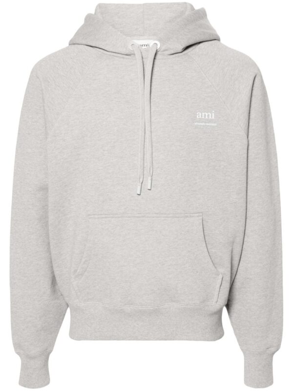AMI Paris  logo-print cotton hoodie