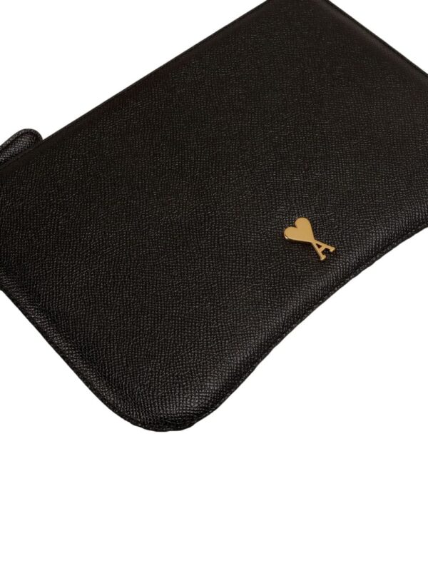 AMI Paris Paris Paris leather pouch - Image 3