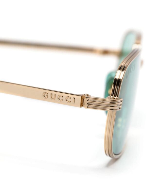 Gucci Eyewear logo-engraved rectangle-frame sunglasses - Image 3