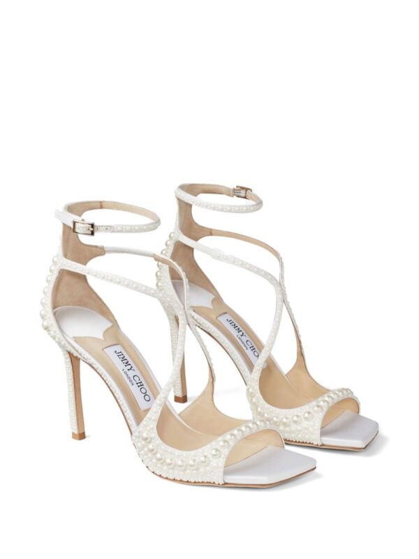 Jimmy Choo  Azia 95mm pearl-embellished sandals - Image 2