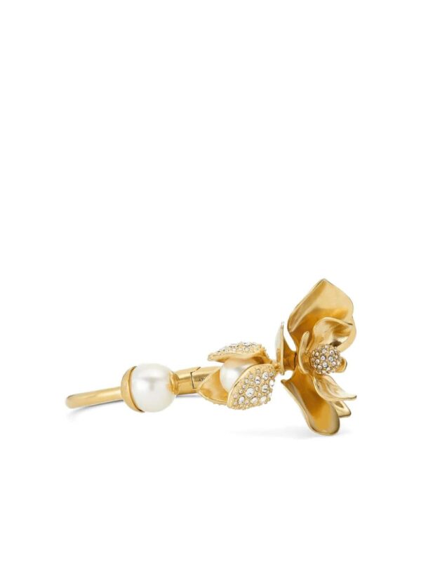 Jimmy Choo  Petal logo-plaque cuff - Image 2