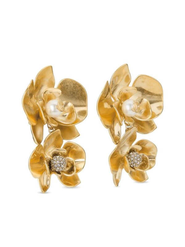 Jimmy Choo  Petal logo-plaque earrings - Image 2