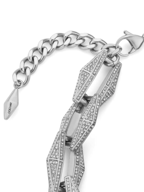 Jimmy Choo  Diamond Chain crystal-embellished necklace - Image 4