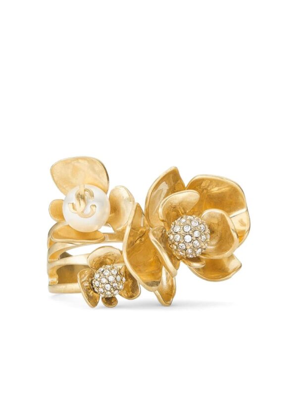 Jimmy Choo  Petal crystal-embellished ring
