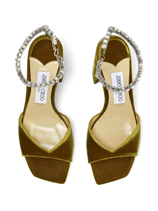 Jimmy Choo  Saeda 85mm crystal-embellished sandals - Image 4
