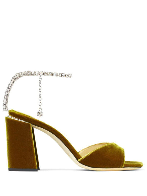 Jimmy Choo  Saeda 85mm crystal-embellished sandals