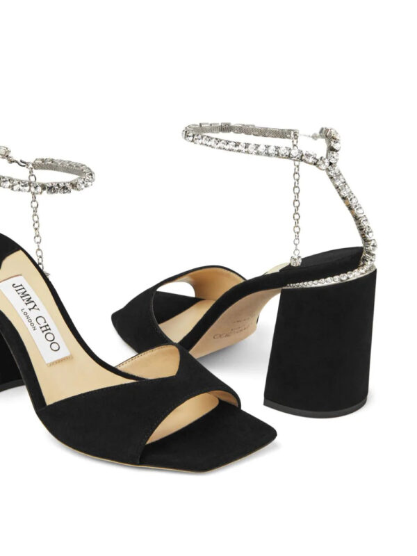 Jimmy Choo  Saeda 85mm crystal-strap sandals - Image 4