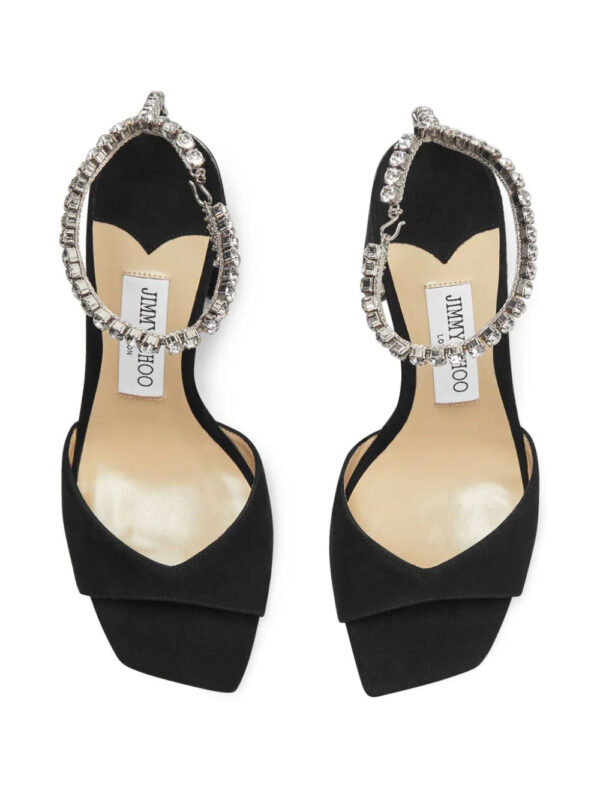 Jimmy Choo  Saeda 85mm crystal-strap sandals - Image 4