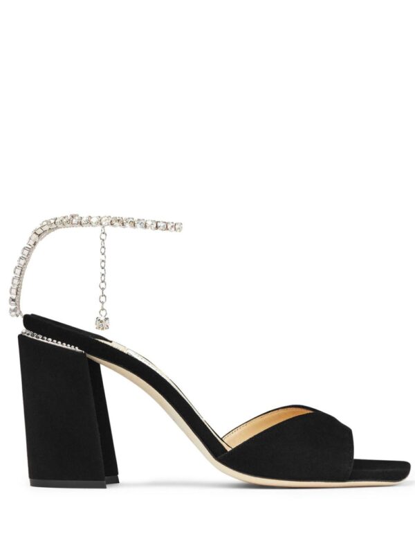 Jimmy Choo  Saeda 85mm crystal-strap sandals