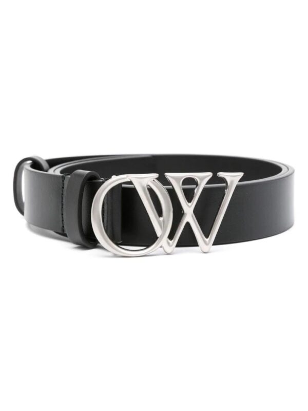 Off-White  OW-buckle leather belt